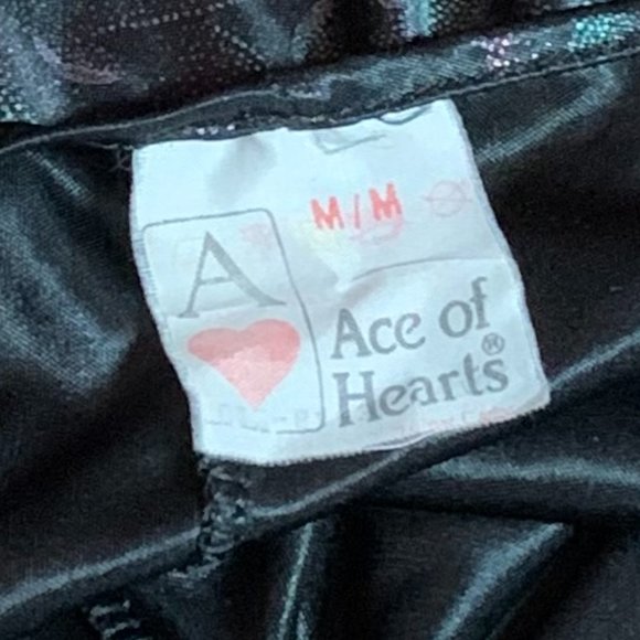 Vintage Ace of Hearts Floral Short Sleeved Shiny Blouse - Picture 6 of 8